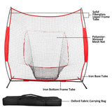7x7ft Training Net with Bow Frame Carrying Bag for Solo Team Training Outdoor Recreation - Tophatter Daily Deals