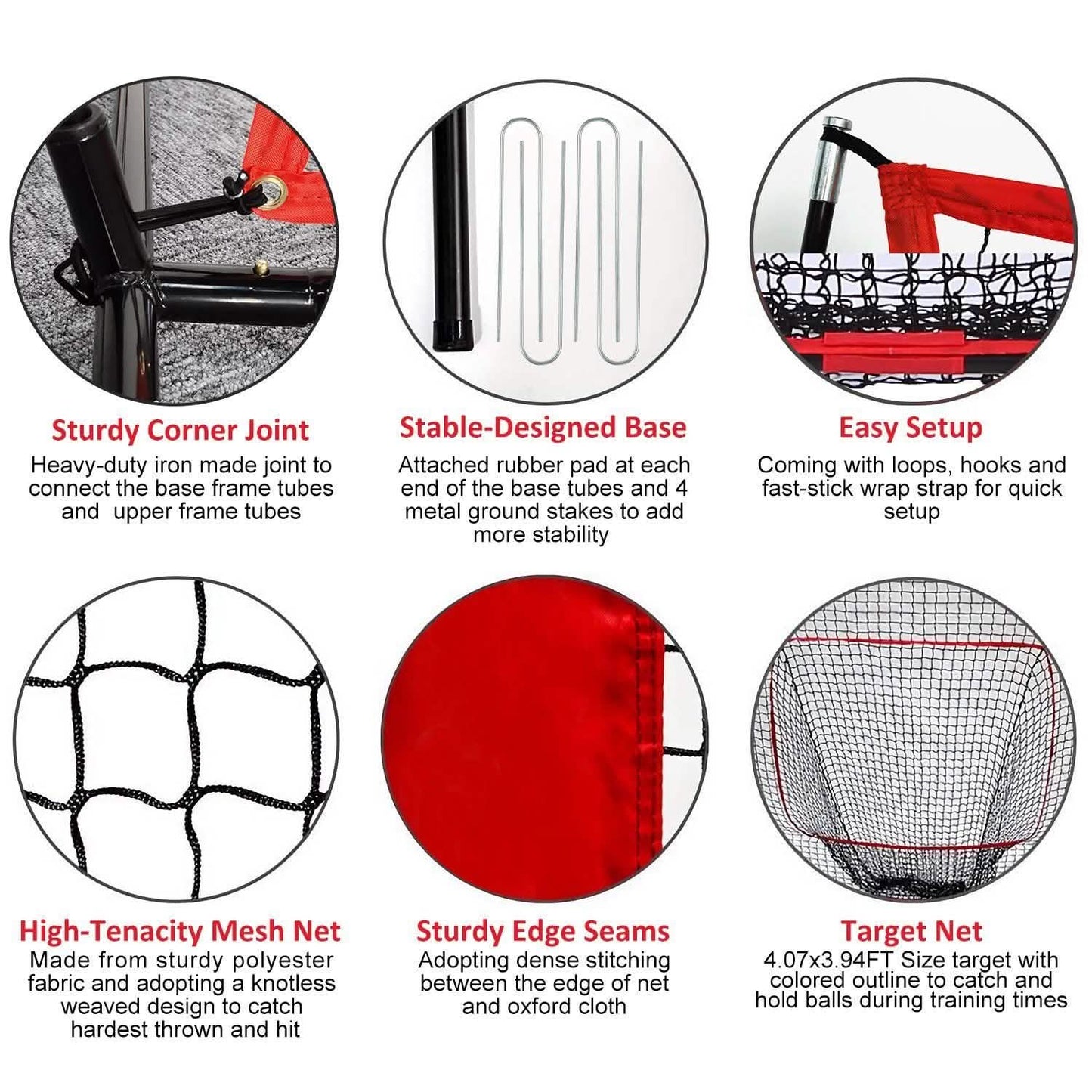 7x7ft Training Net with Bow Frame Carrying Bag for Solo Team Training Outdoor Recreation - Tophatter Daily Deals