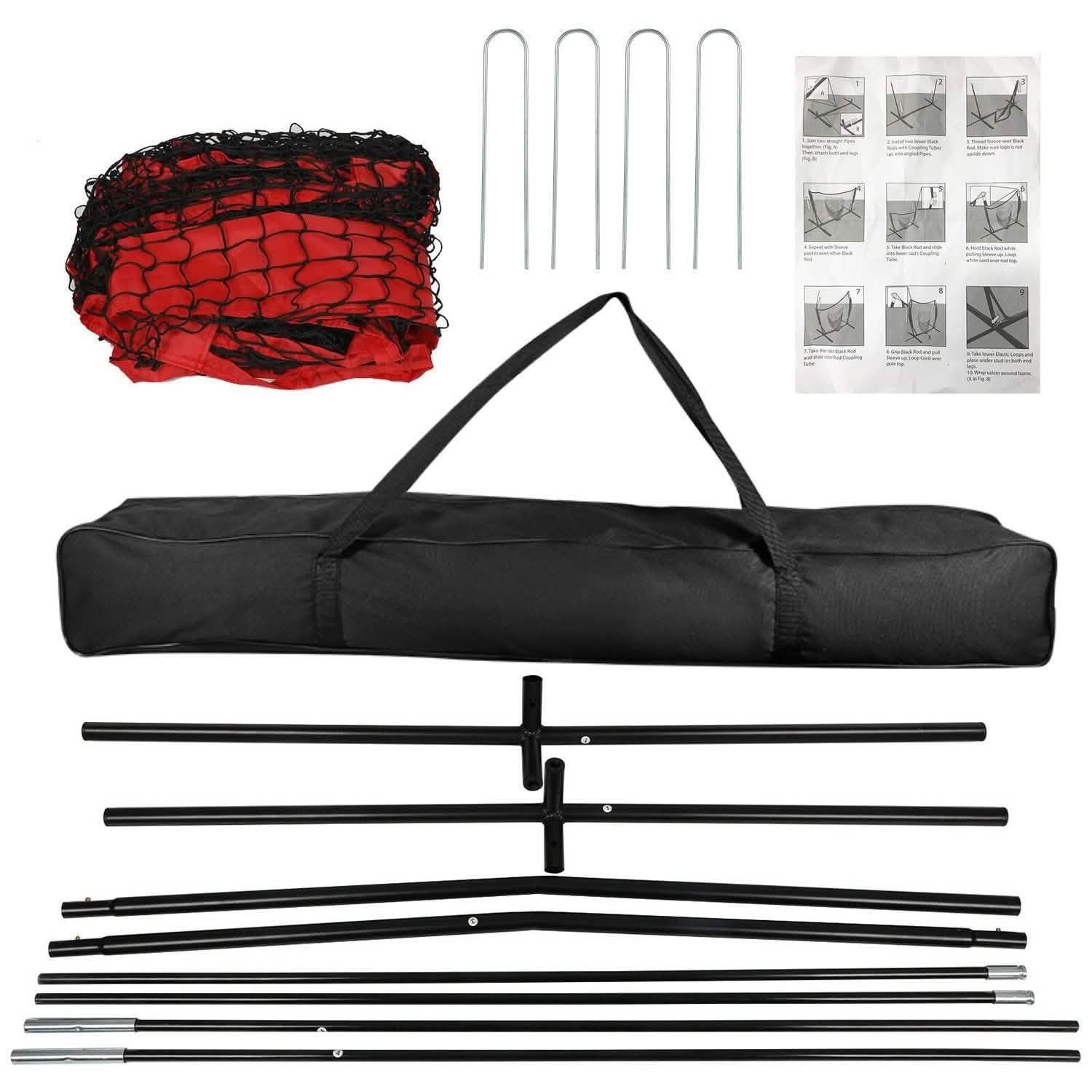 7x7ft Training Net with Bow Frame Carrying Bag for Solo Team Training Outdoor Recreation - Tophatter Daily Deals