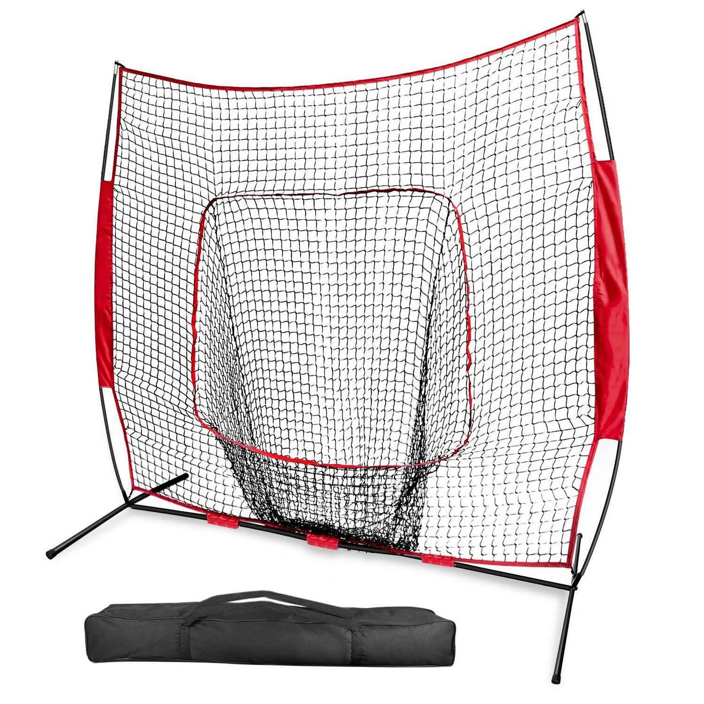 7x7ft Training Net with Bow Frame Carrying Bag for Solo Team Training Outdoor Recreation - Tophatter Daily Deals