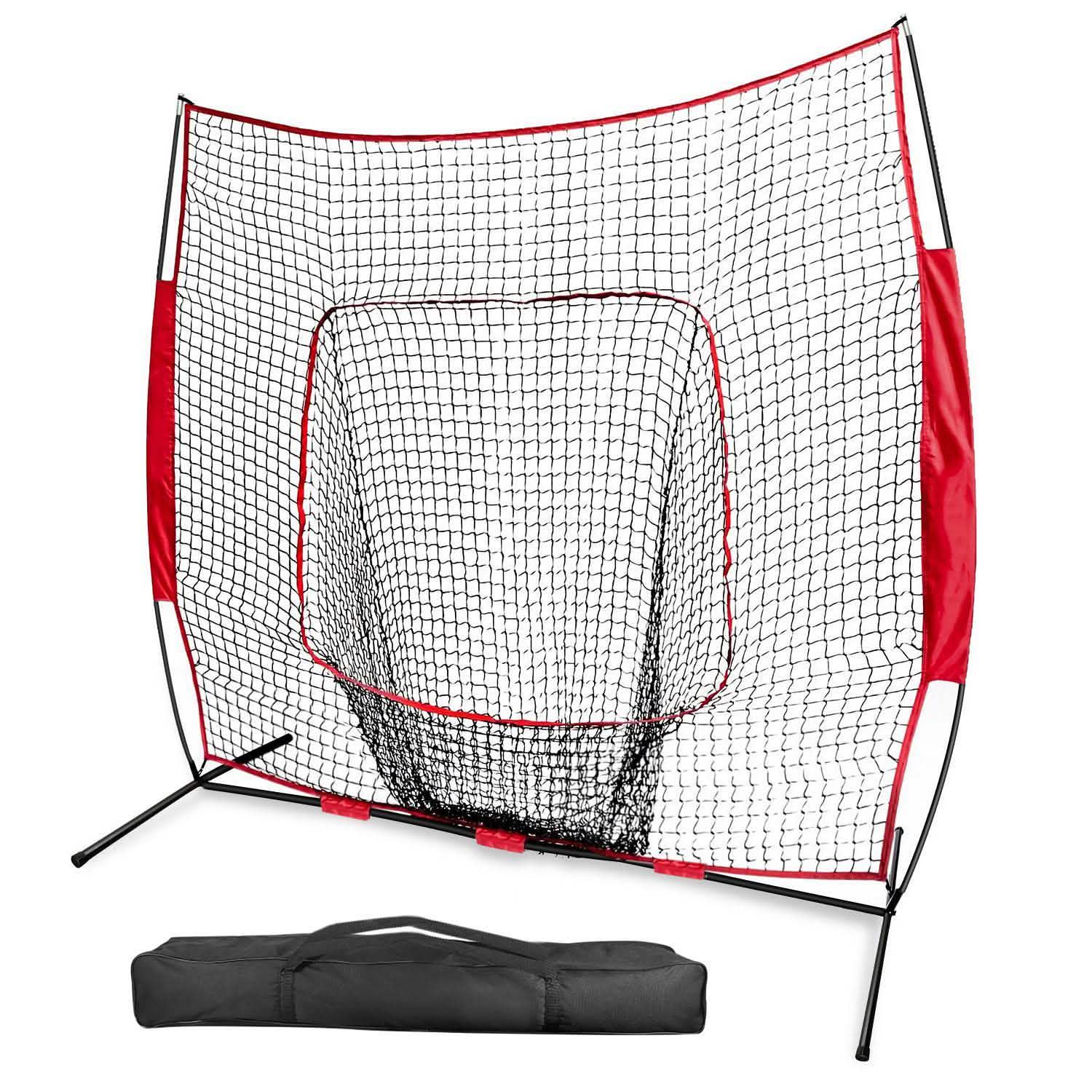 7x7ft Training Net with Bow Frame Carrying Bag for Solo Team Training Outdoor Recreation - Tophatter Daily Deals
