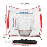 7x7ft Training Net with Bow Frame Carrying Bag for Solo Team Training Outdoor Recreation - Tophatter Daily Deals