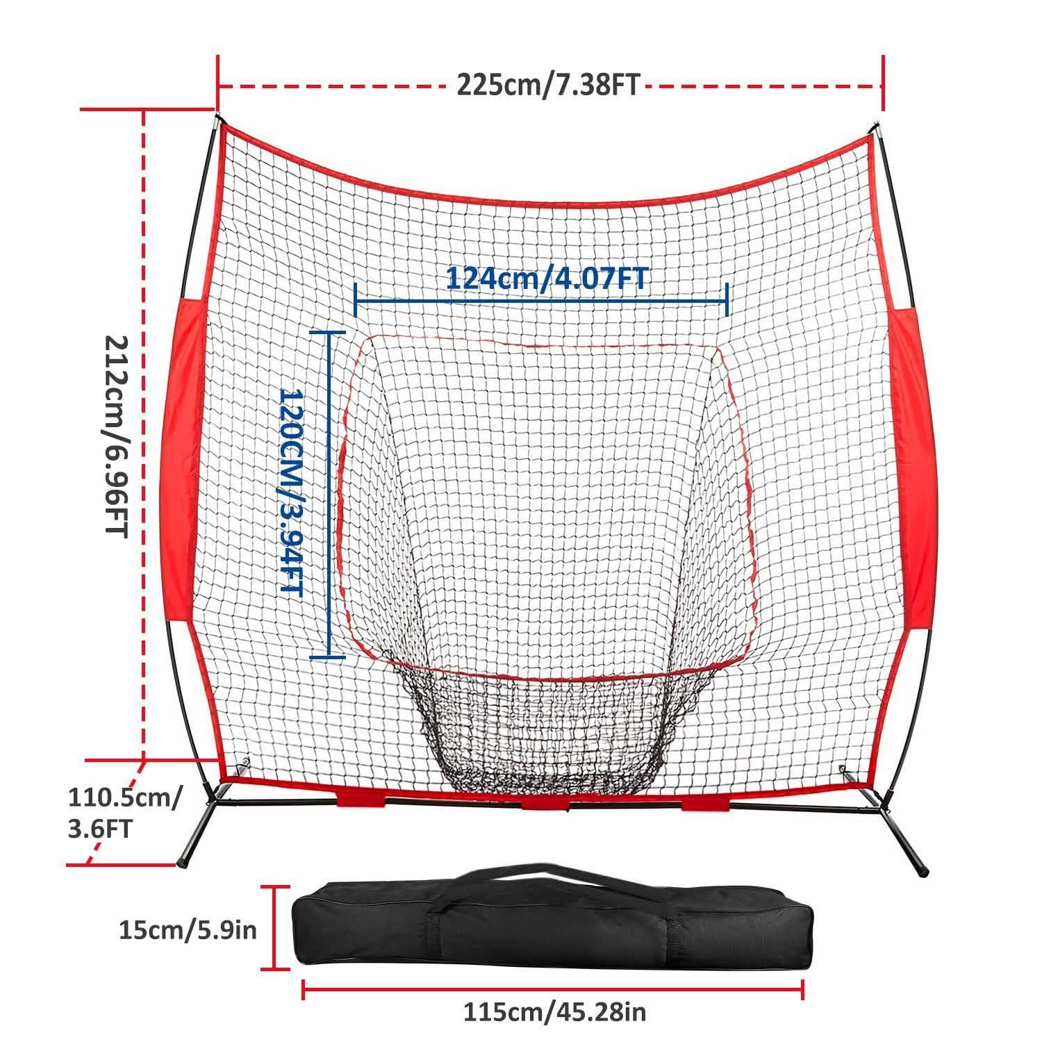 7x7ft Training Net with Bow Frame Carrying Bag for Solo Team Training Outdoor Recreation - Tophatter Daily Deals