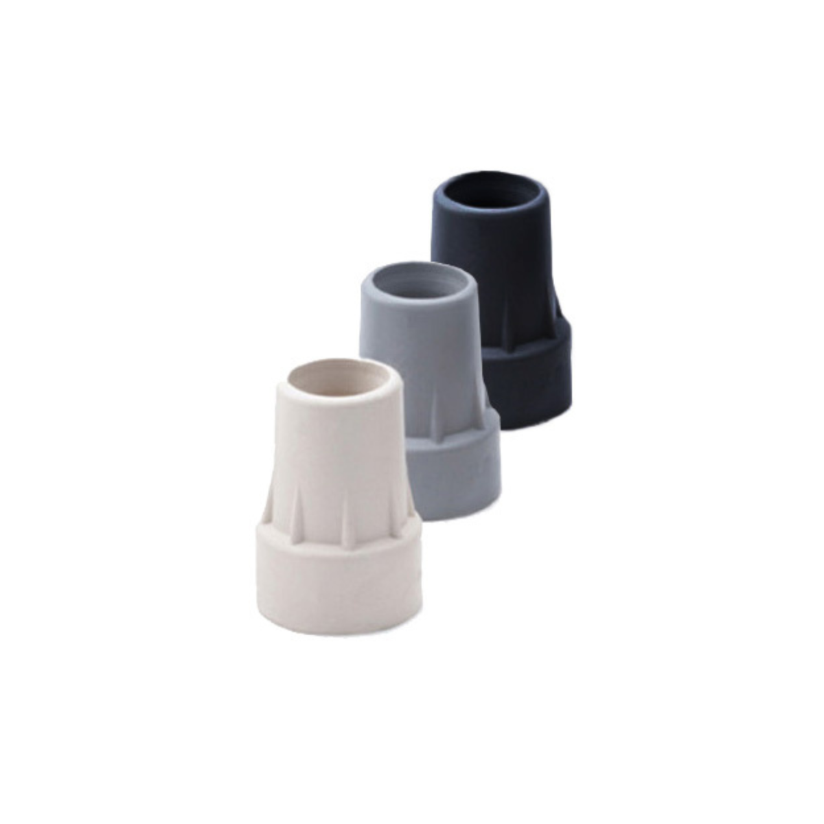 Durable Grip Latex Crutch Tips – Fits Standard Size, Tan/Grey Options Black - Tophatter Daily Deals