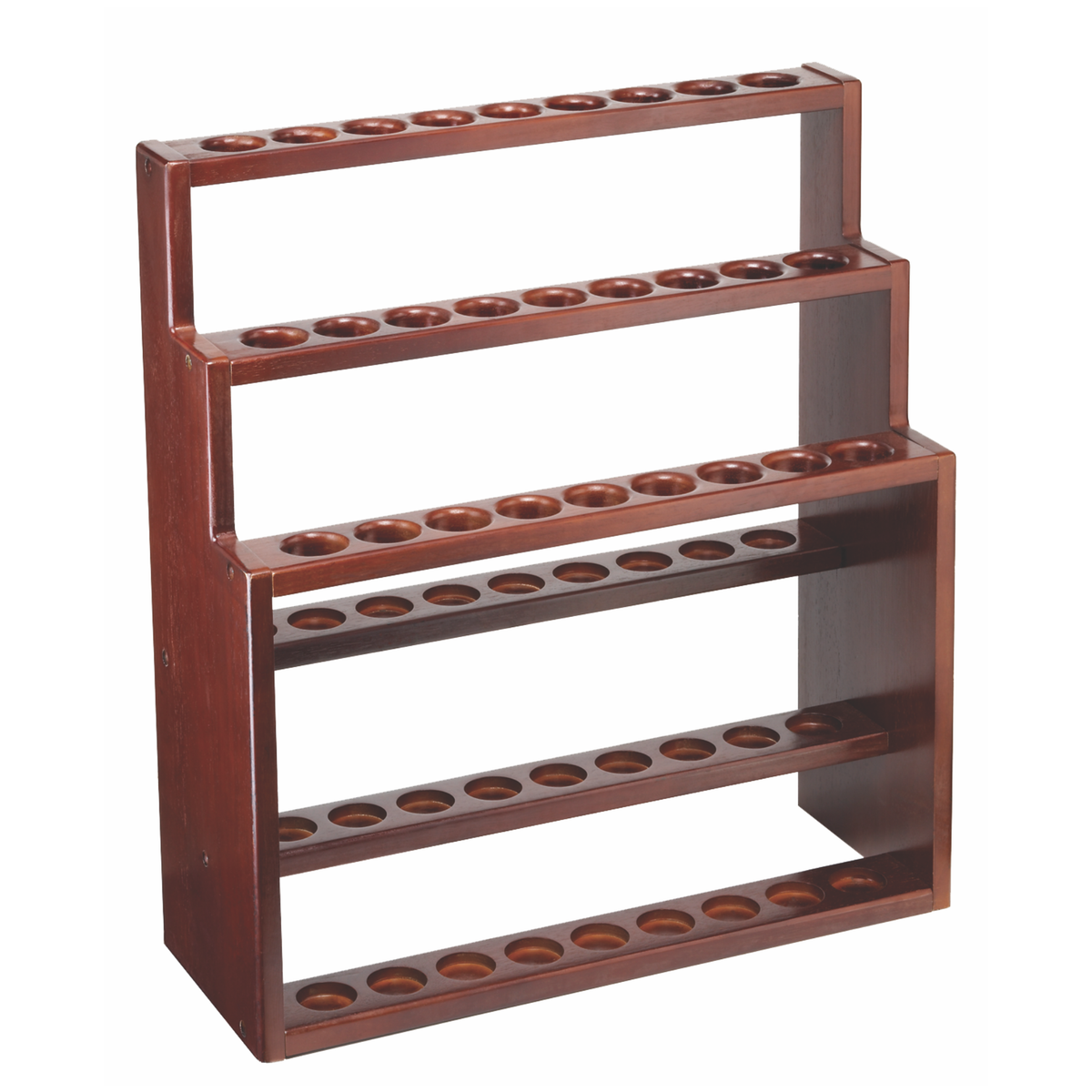 Solid Hardwood 3-Tier Walking Cane Display Stand - 27 Slots, Dark Wood Finish - Tophatter Daily Deals
