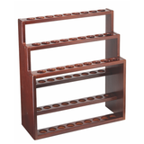 Solid Hardwood 3-Tier Walking Cane Display Stand - 27 Slots, Dark Wood Finish - Tophatter Daily Deals
