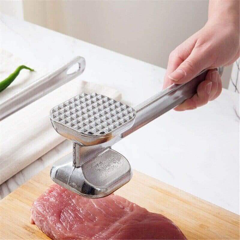 8.9'' Steak Mallet Meat Tenderizer Hammer Dual-Sided Heavy Duty Meat Pounder Tool Kitchen Tools & Utensils - Tophatter Daily Deals