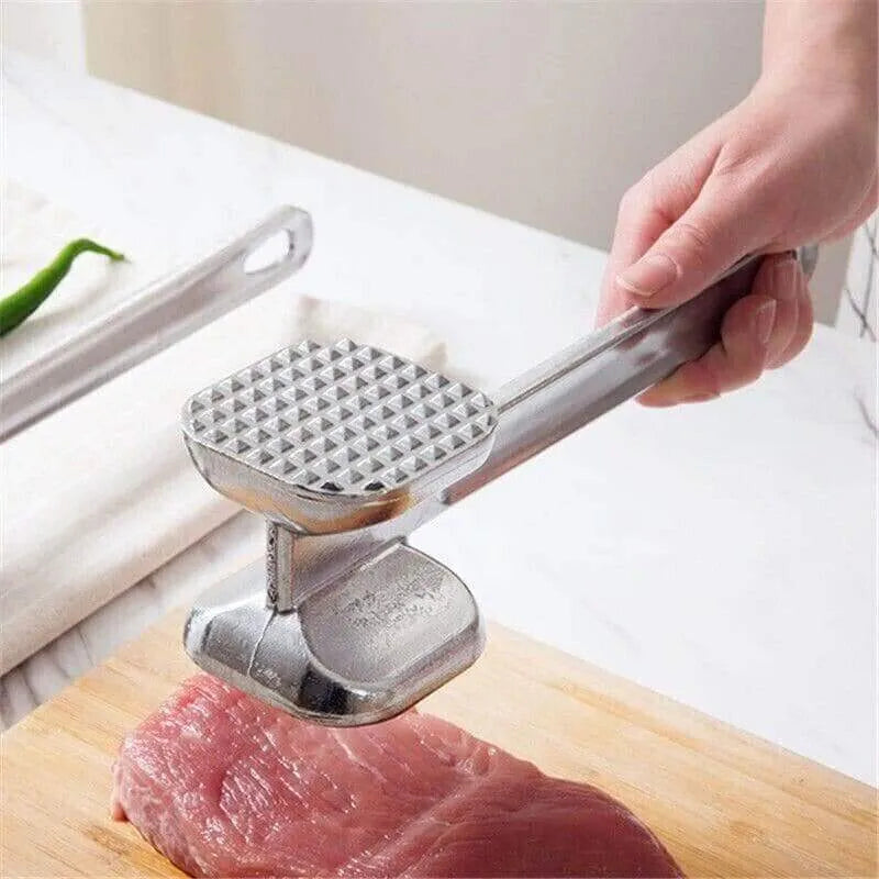 8.9'' Steak Mallet Meat Tenderizer Hammer Dual-Sided Heavy Duty Meat Pounder Tool Kitchen Tools & Utensils - Tophatter Daily Deals