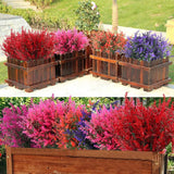8 Bundles Artificial Lavender Plastic Flower Decorations Furniture & Decor - Tophatter Daily Deals