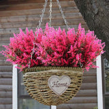 8 Bundles Artificial Lavender Plastic Flower Decorations Furniture & Decor - Tophatter Daily Deals