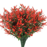 8 Bundles Artificial Lavender Plastic Flower Decorations Orange Furniture & Decor - Tophatter Daily Deals
