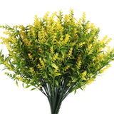 8 Bundles Artificial Lavender Plastic Flower Decorations Yellow Furniture & Decor - Tophatter Daily Deals
