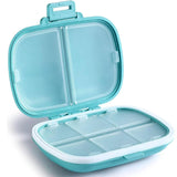 8 Compartments Travel Pill Organizer Blue Health & Wellness - Tophatter Daily Deals