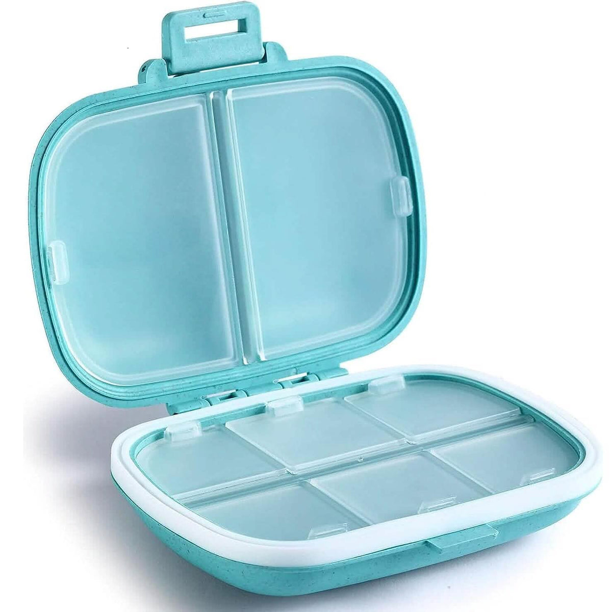 8 Compartments Travel Pill Organizer Blue Health & Wellness - Tophatter Daily Deals