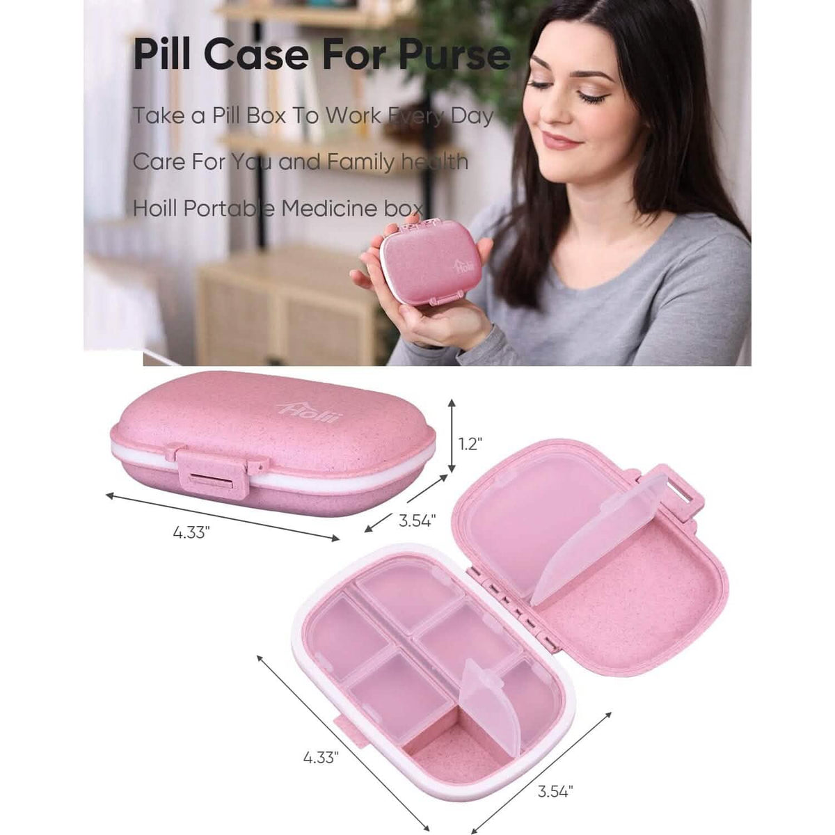 8 Compartments Travel Pill Organizer Health & Wellness - Tophatter Daily Deals