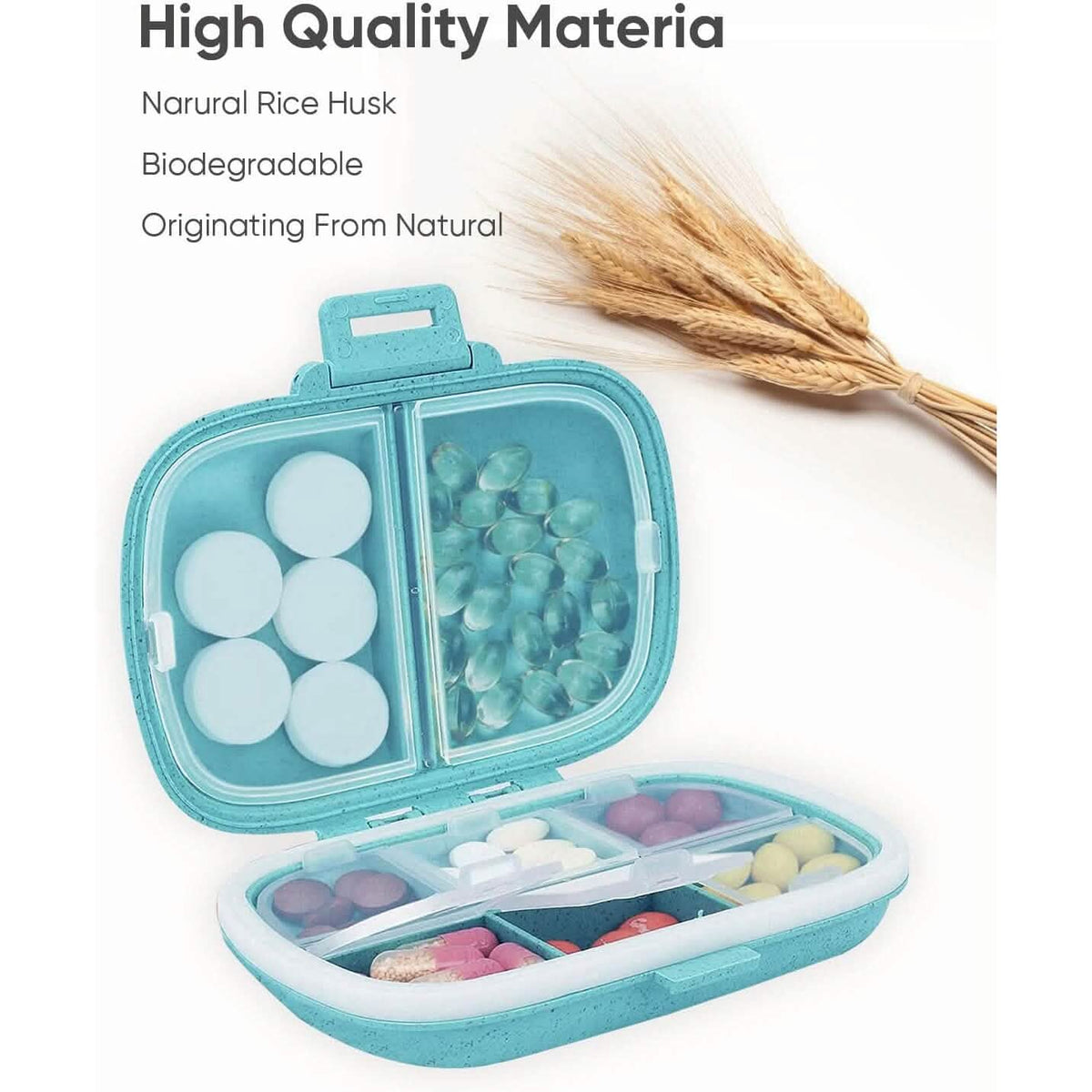 8 Compartments Travel Pill Organizer Health & Wellness - Tophatter Daily Deals