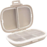 8 Compartments Travel Pill Organizer Khaki Health & Wellness - Tophatter Daily Deals