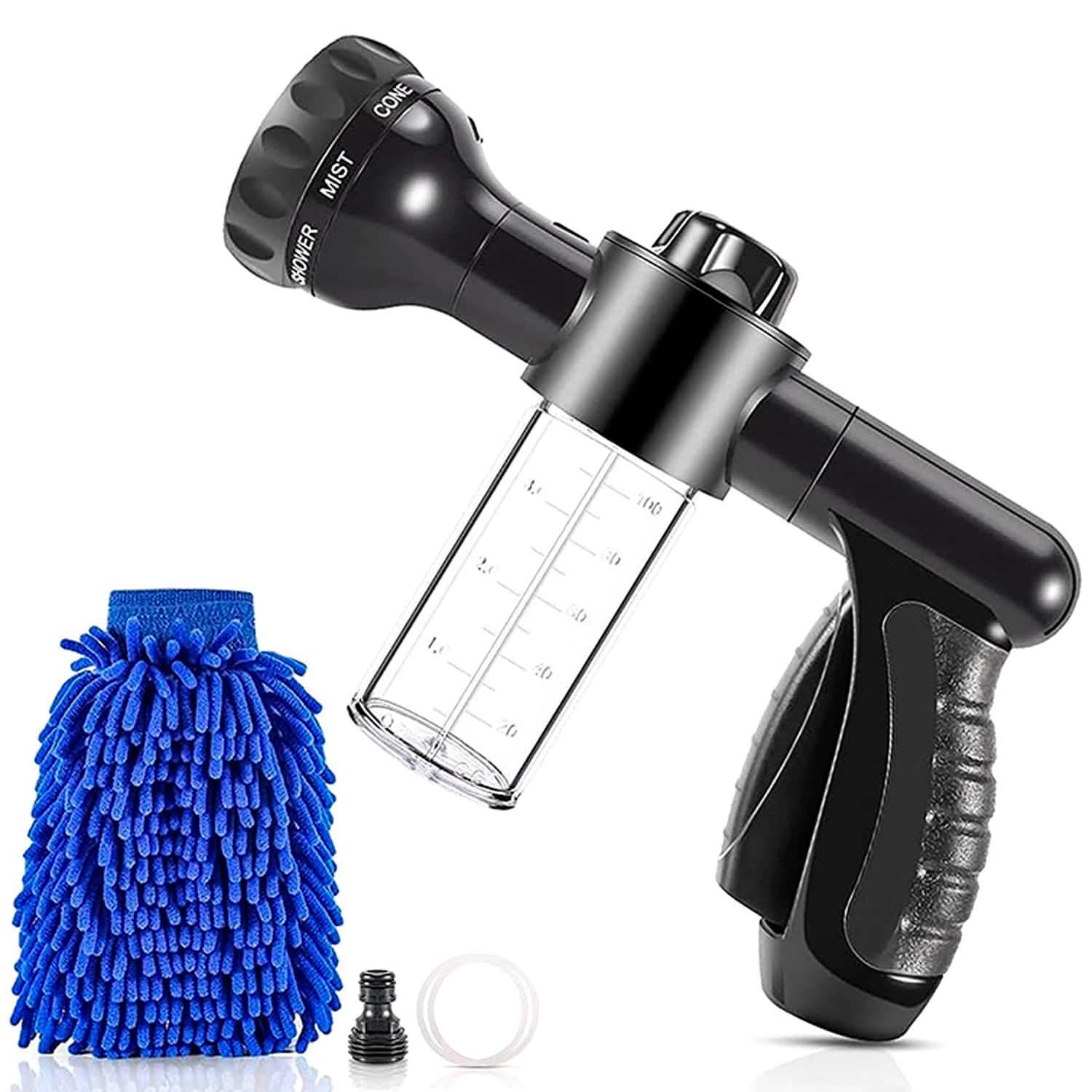 8-in-1 Foam Garden Hose Nozzle Soap Sprayer Automotive - Tophatter Daily Deals