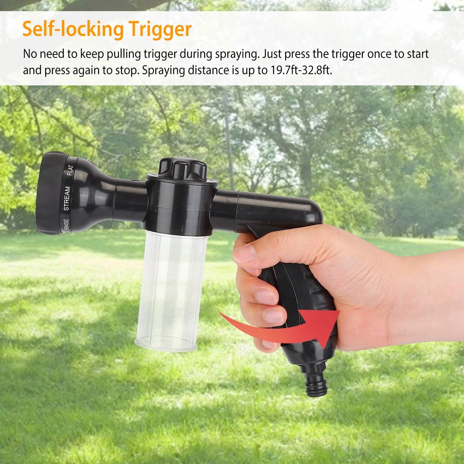 8-in-1 Foam Garden Hose Nozzle Soap Sprayer Automotive - Tophatter Daily Deals