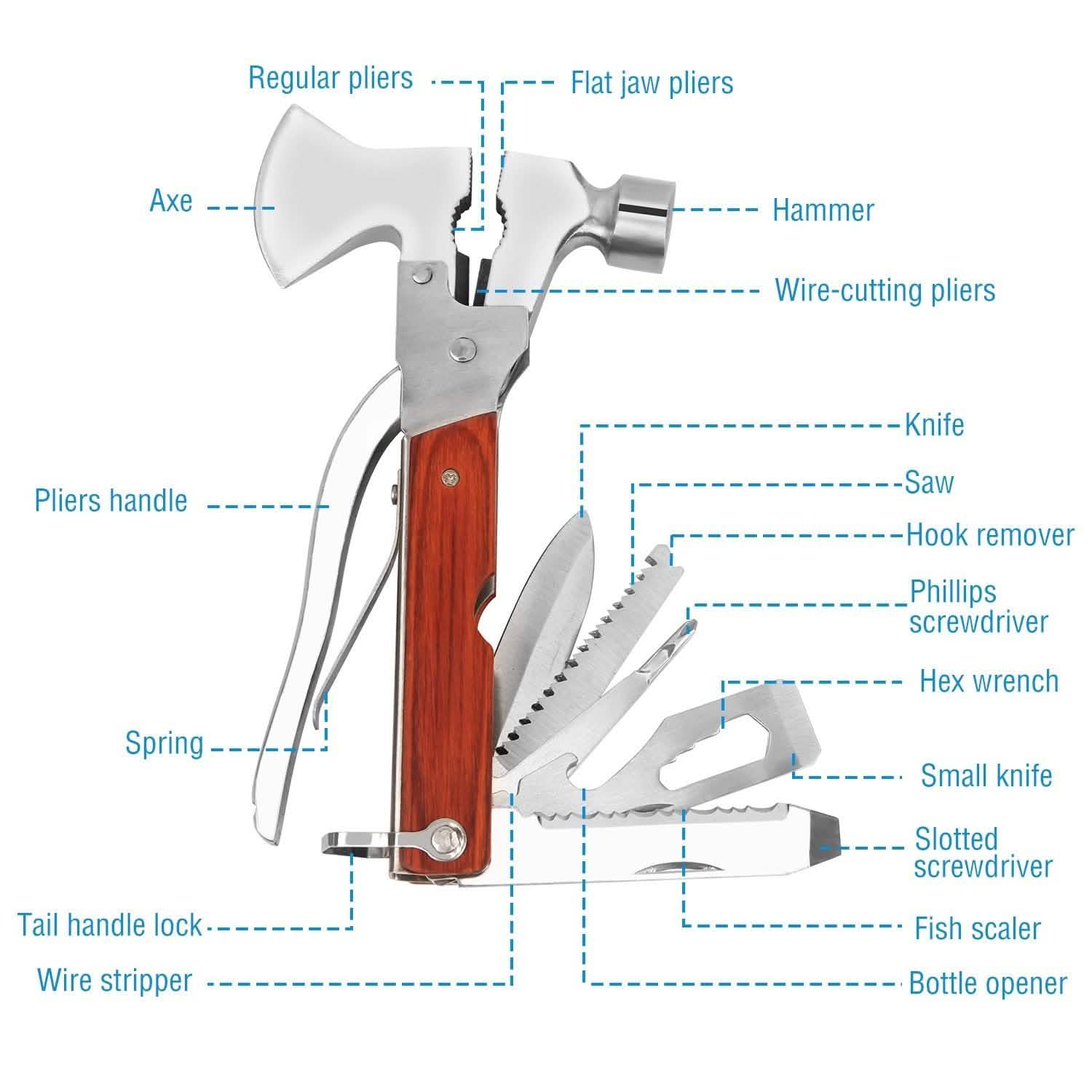 8-in-1 Hammer Tool Set Outdoor Recreation - Tophatter Daily Deals