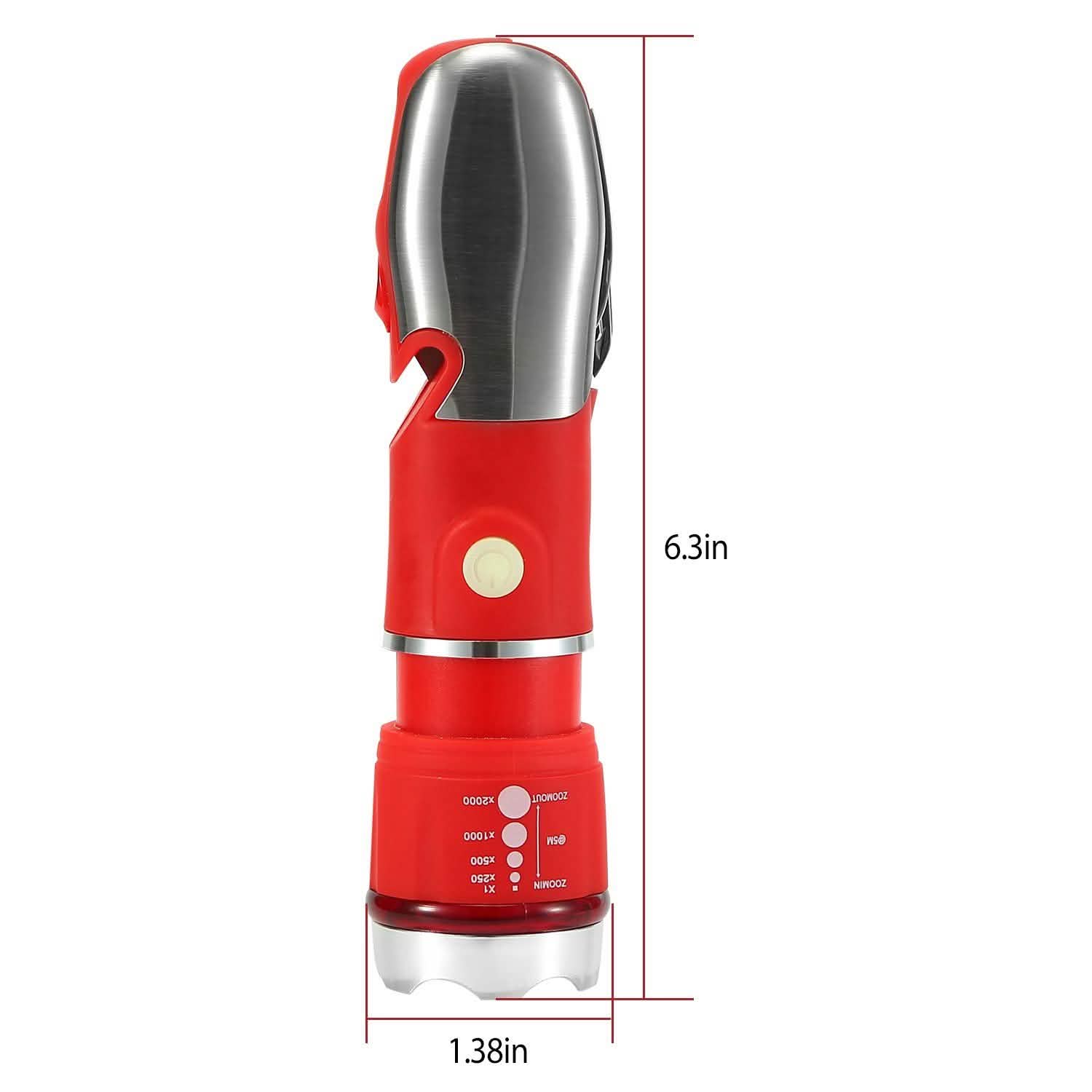8-in-1 Multi-Tool Hammer Zoomable Emergency Flashlight Outdoor Recreation - Tophatter Daily Deals