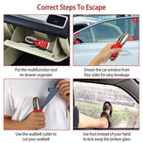 8-in-1 Multi-Tool Hammer Zoomable Emergency Flashlight Outdoor Recreation - Tophatter Daily Deals