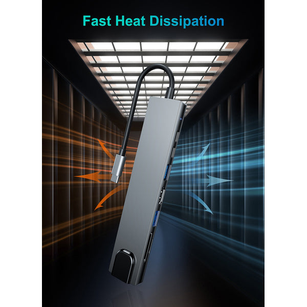 8-in-1 USB 3.0 Hub USB Hub - Tophatter Daily Deals