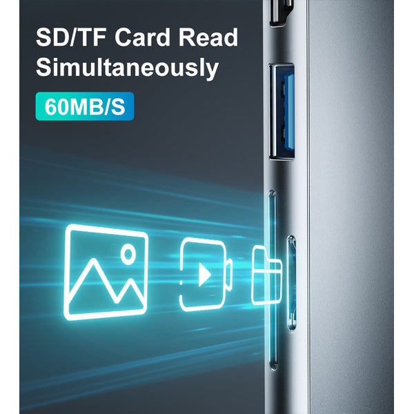 8-in-1 USB 3.0 Hub USB Hub - Tophatter Daily Deals