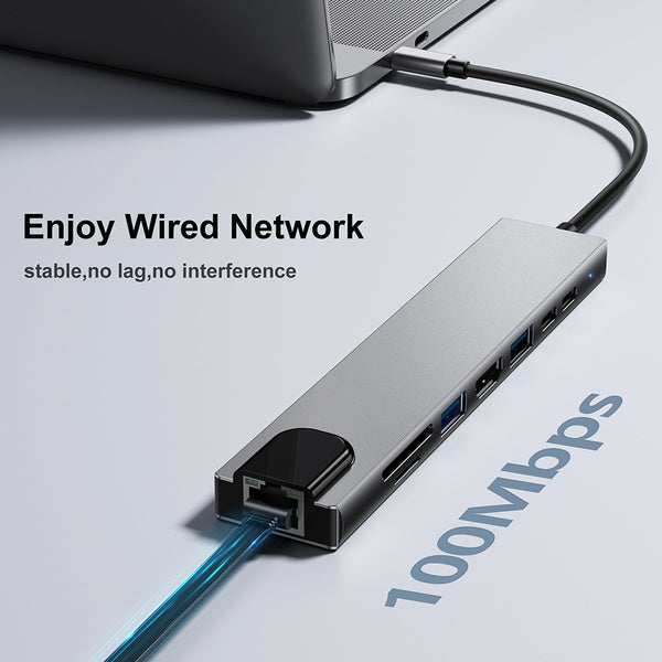 8-in-1 USB 3.0 Hub USB Hub - Tophatter Daily Deals