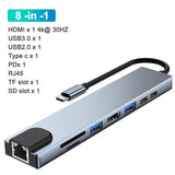 8-in-1 USB 3.0 Hub USB Hub - Tophatter Daily Deals