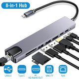 8-in-1 USB Hub Adapter with Ethernet Computer Accessories - Tophatter Daily Deals