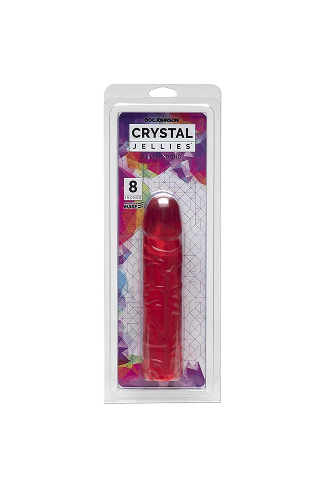 Crystal Jellies by Doc Johnson - 8 Inch Classic Dong - Assorted Colors Sex Toy - Tophatter Daily Deals