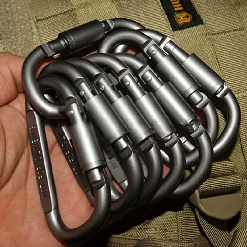 8-Pack: Aluminum Outdoor Carabiner Outdoor Recreation - Tophatter Daily Deals