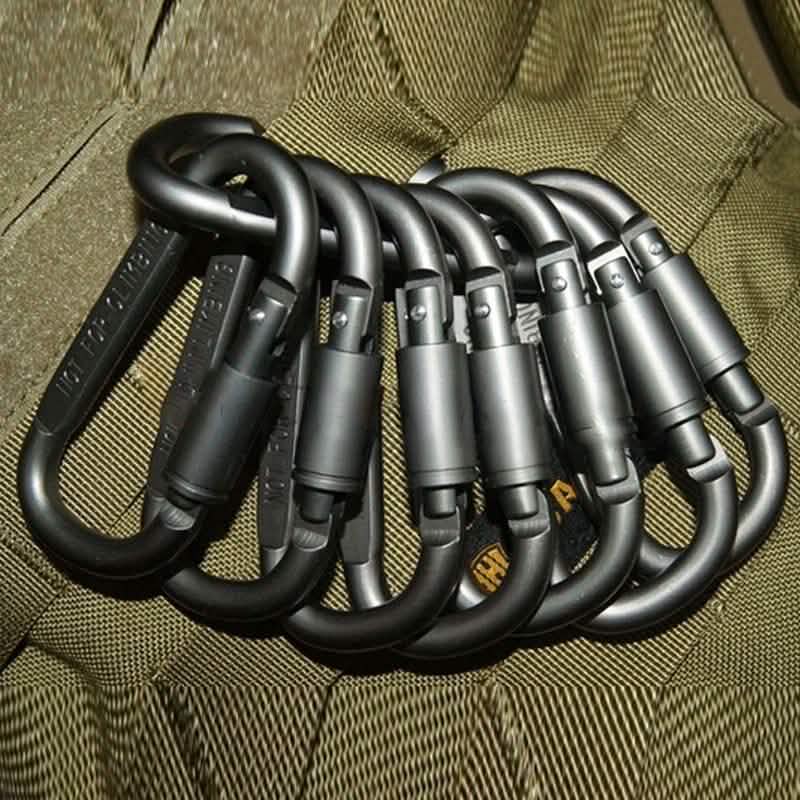 8-Pack: Aluminum Outdoor Carabiner Outdoor Recreation - Tophatter Daily Deals