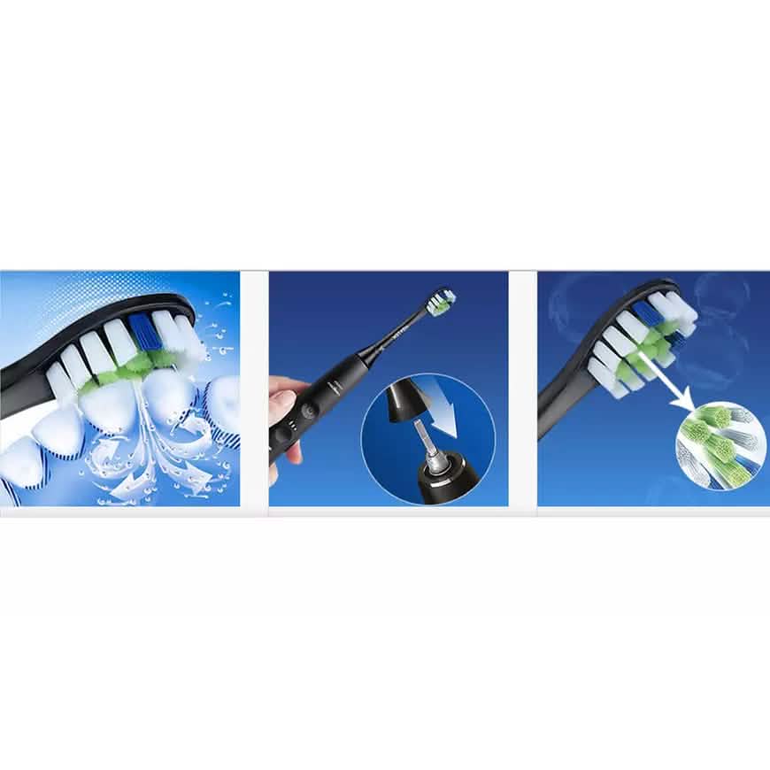 8-Pack: Black Replacement Electric Toothbrush Heads for Philips Sonicare Beauty & Personal Care - Tophatter Daily Deals