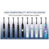 8-Pack: Black Replacement Electric Toothbrush Heads for Philips Sonicare Beauty & Personal Care - Tophatter Daily Deals