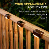 8-Pack: Solar LED Deck & Step Lights Solar Outdoor Lights - Tophatter Daily Deals