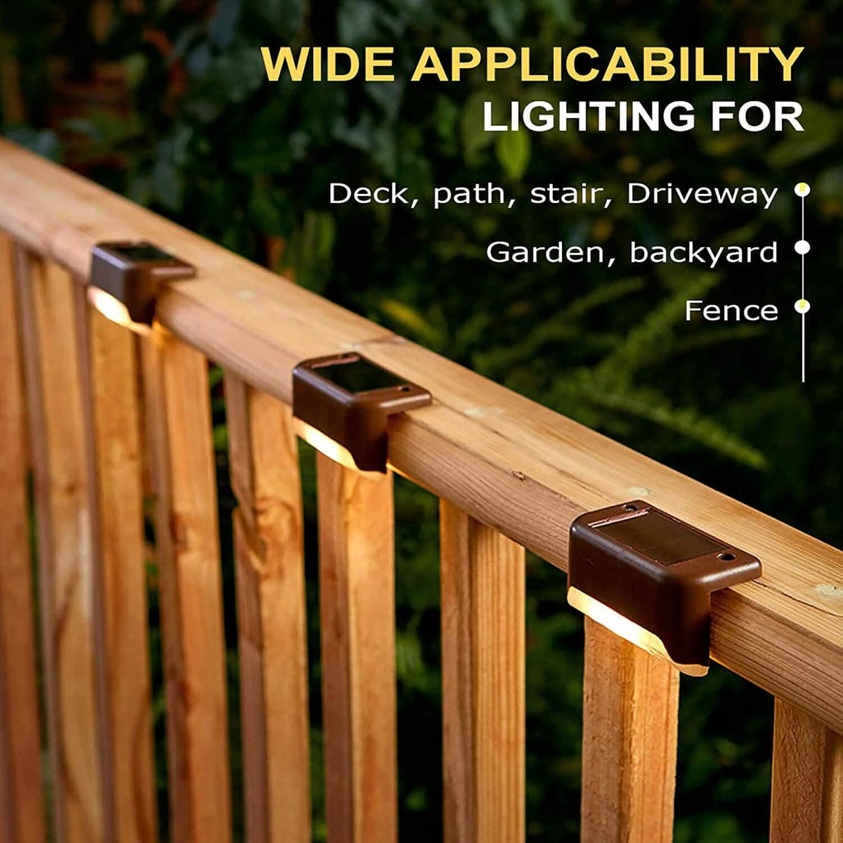 8-Pack: Solar LED Deck & Step Lights Solar Outdoor Lights - Tophatter Daily Deals