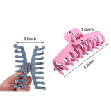 8-Pack: Women's Acrylic Large Claw Matt Hair Clips Beauty & Personal Care - Tophatter Daily Deals