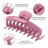 8-Pack: Women's Acrylic Large Claw Matt Hair Clips Beauty & Personal Care - Tophatter Daily Deals