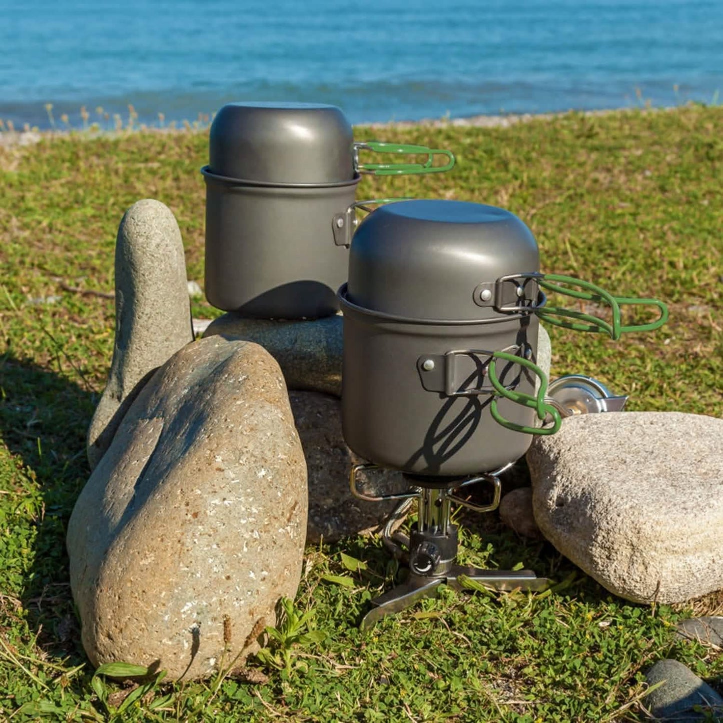 8-Piece: Camping Cooking Ware Set Outdoor Recreation - Tophatter Daily Deals