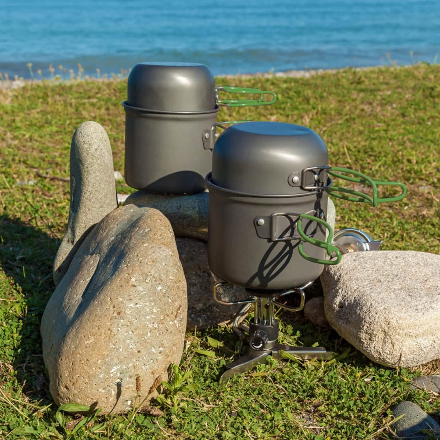 8-Piece: Camping Cooking Ware Set Outdoor Recreation - Tophatter Daily Deals