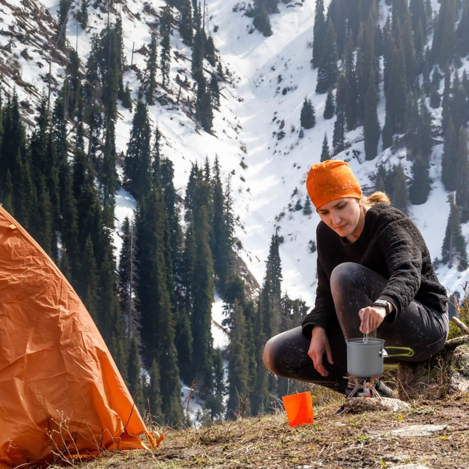 8-Piece: Camping Cooking Ware Set Outdoor Recreation - Tophatter Daily Deals