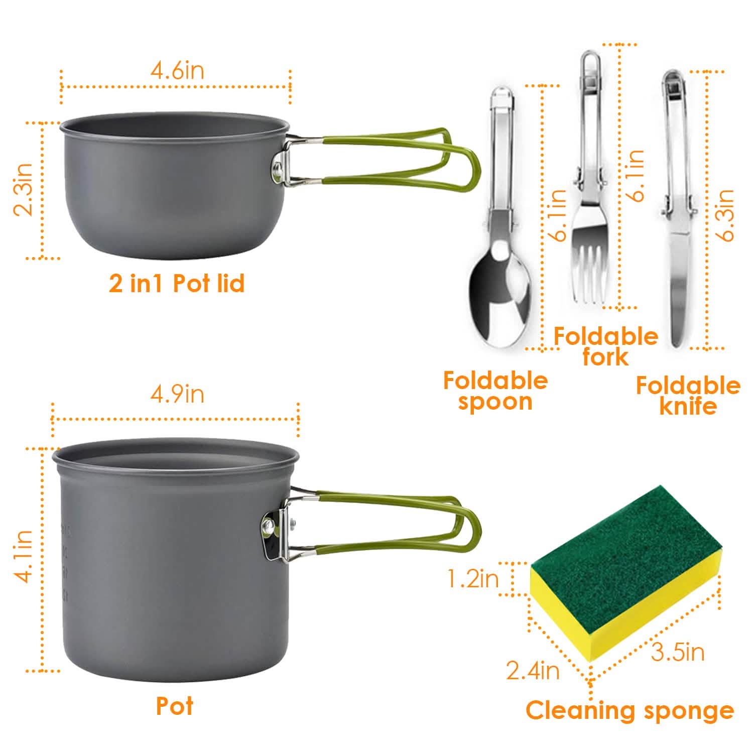 8-Piece: Camping Cooking Ware Set Outdoor Recreation - Tophatter Daily Deals