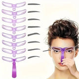 8-Piece: Eyebrow Shaping Stencils Kit - Makeup Tool for Perfect Brows Beauty & Personal Care - Tophatter Daily Deals