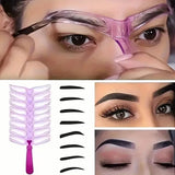 8-Piece: Eyebrow Shaping Stencils Kit - Makeup Tool for Perfect Brows Beauty & Personal Care - Tophatter Daily Deals