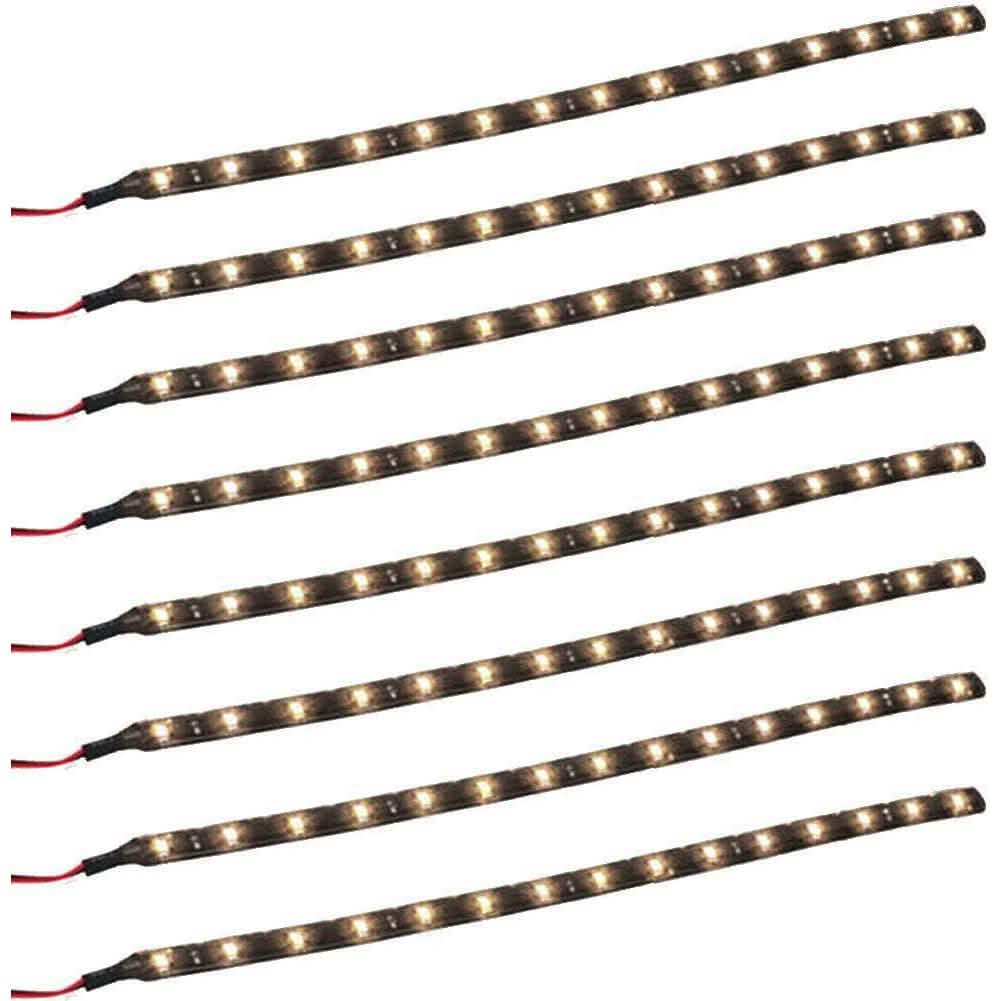8-Piece: Flexible Waterproof LED Strip Light for Car Warm White Automotive - Tophatter Daily Deals