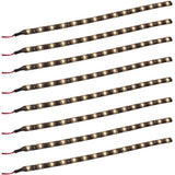 8-Piece: Flexible Waterproof LED Strip Light for Car Warm White Automotive - Tophatter Daily Deals