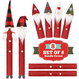 8-Piece: Gnome Christmas Refrigerator Handle Covers Set Seasonal Decor - Tophatter Daily Deals