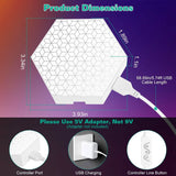 8-Piece: Hexagon Light Panels RGBW Colorful Splicing Wall Lamps Indoor Lighting - Tophatter Daily Deals